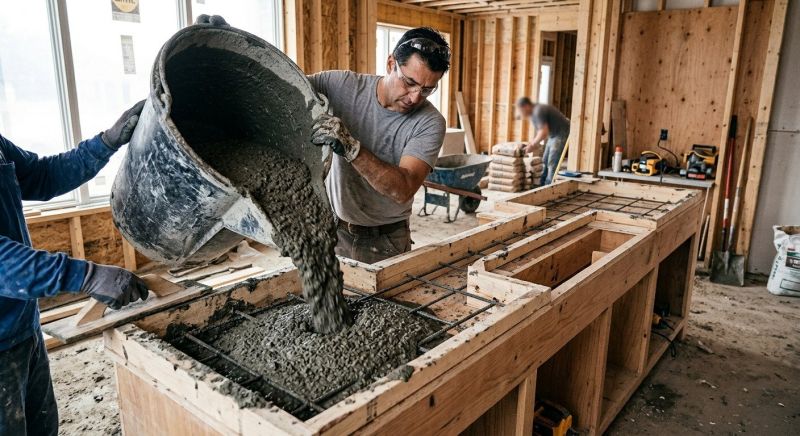 Concrete Counter Installation in Marin County, CA
